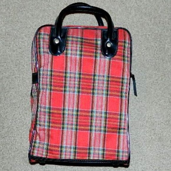 Vintage ALADDIN Picnic Set Red Plaid Thermos Lunch Box - Picture 9 of 14